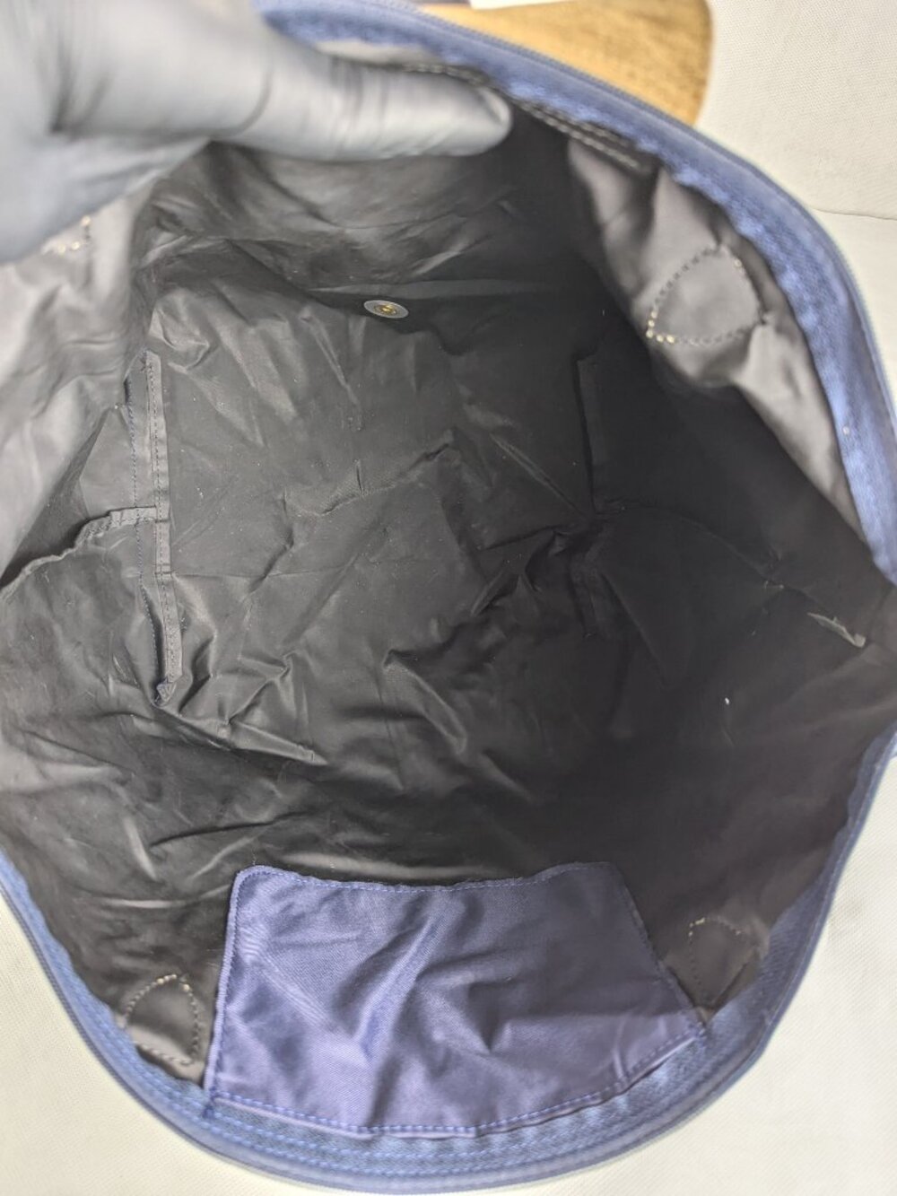 Authentic Longchamp Le Pliage Nylon Tote Bag Blue – Pre-Owned – Fast ShipAuthent - Picture 3 of 15